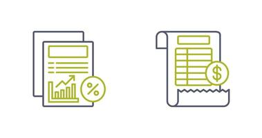 Report and Bill Icon vector