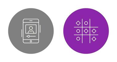 log and Tic Tac Toe Icon vector