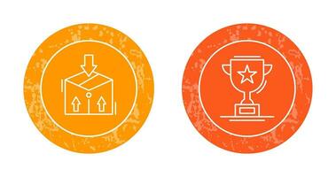 Package and Trophy Icon vector