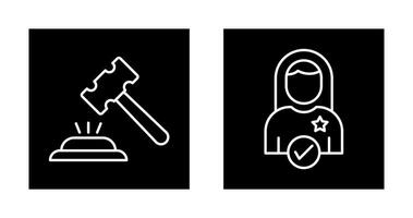 Gavel and Candidate Icon vector