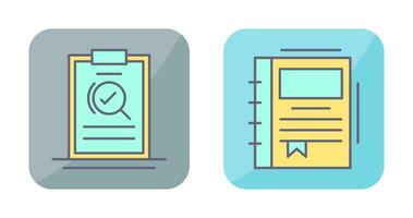 Search and Spring Notebook Icon vector