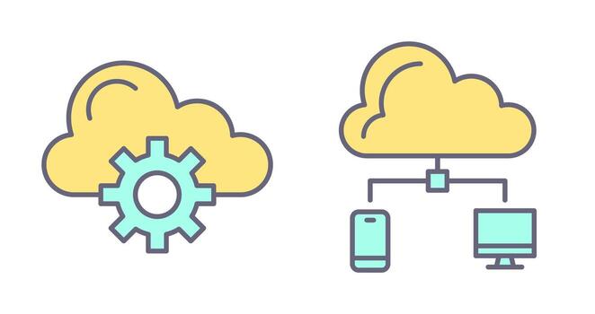 Cloud Computing and Cloud  Icon vector