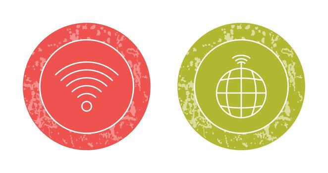 señal en usuario y global señales icono vector