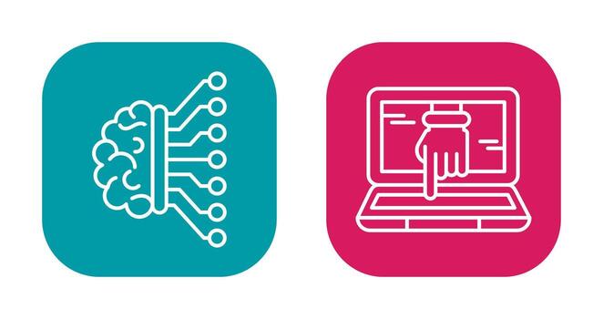 Machine Learning and Hacking Icon vector