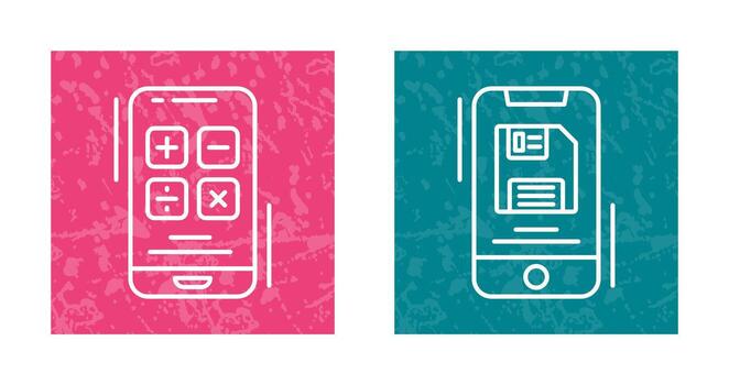 Calculator and Backup file Icon vector