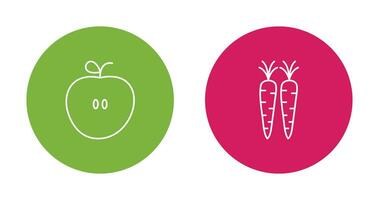 Apples and Carrots Icon vector