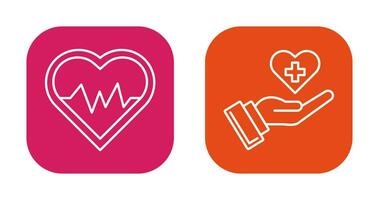 Heart Beat and Healthcare Icon vector