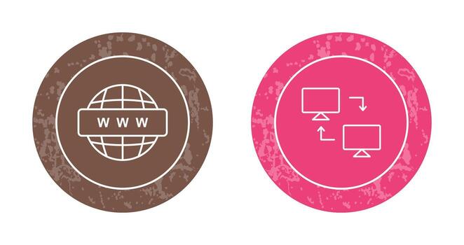 compartiendo sistemas y mundo amplio icono vector