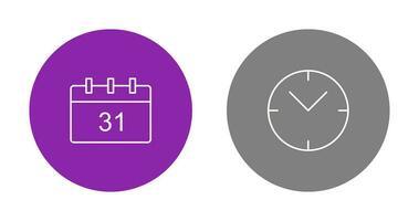 calendar and clock Icon vector