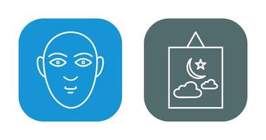 Human face and Hanging Icon vector