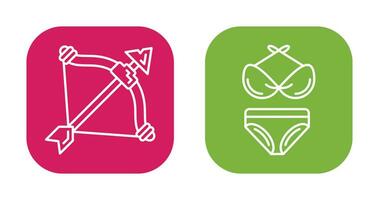 Crossbow and Bikini Icon vector