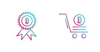 Reward and Pushcart Icon vector