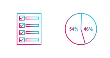Filling Ballot Paper and diagram Icon vector