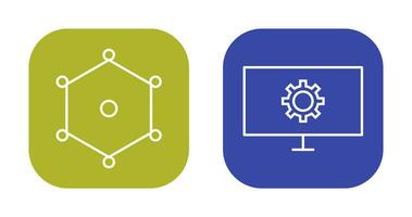 nodes and network setting  Icon vector