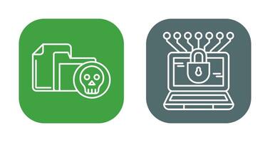 Infected File and Money Hacking Icon vector