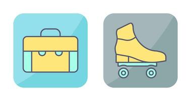 suitcase and skates  Icon vector