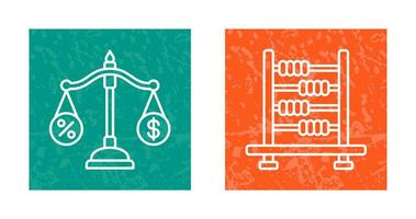 Scale and Abacus Icon vector
