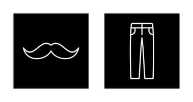 Moustache Men Pants Icon vector