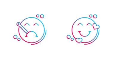 Sick and Heart Icon vector