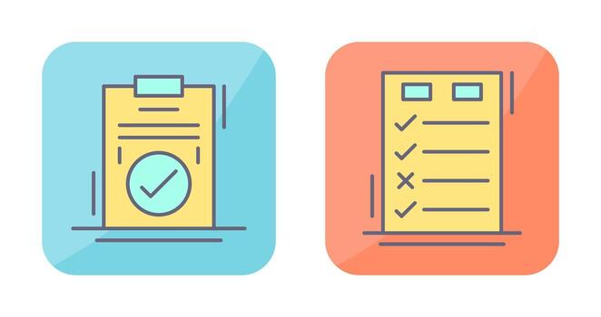 Today to Done Check List and Checkmark Icon vector