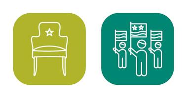 Seat and Campaign Icon vector