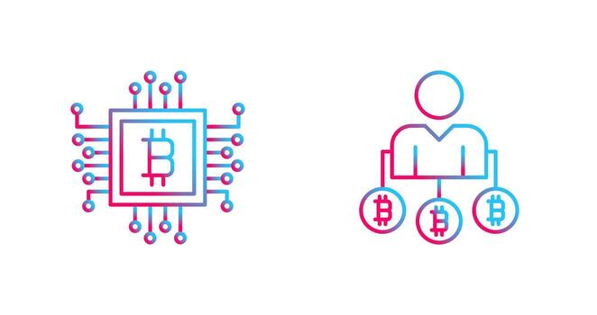 Chip and User Down Icon vector