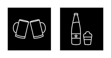 cervezas tostado y cerveza icono vector