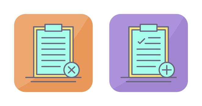 Rejected and Add Icon vector