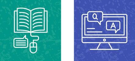 Online Learning and Faq Icon vector