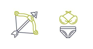 Crossbow and Bikini Icon vector