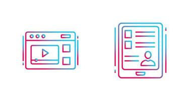 Video and Tablet Icon vector