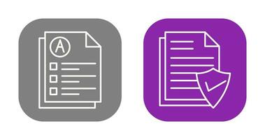 Exam and Valid Document Icon vector