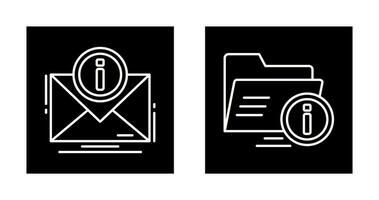 e mail and folder Icon vector