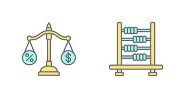 Scale and Abacus Icon vector