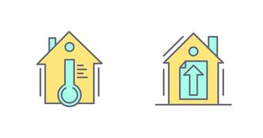 Temperature and Upload Icon vector