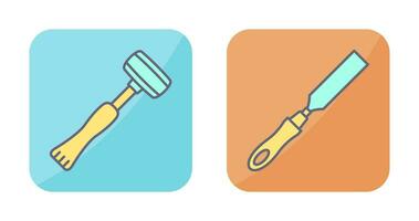 Sledgehmmer and Chisel Icon vector