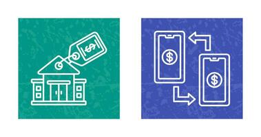 alquiler y transacción icono vector