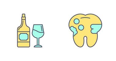 Wine and Caries Icon vector