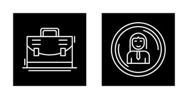 Briefcase and User Icon vector