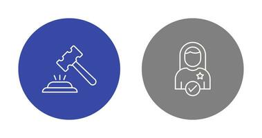 Gavel and Candidate Icon vector