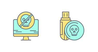 Antivirus and Infected Icon vector