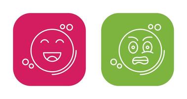 Happiness and Grimacing Icon vector