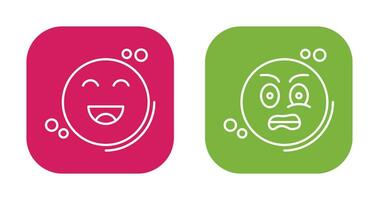 Happiness and Grimacing Icon vector