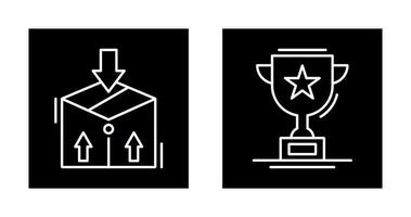 Package and Trophy Icon vector