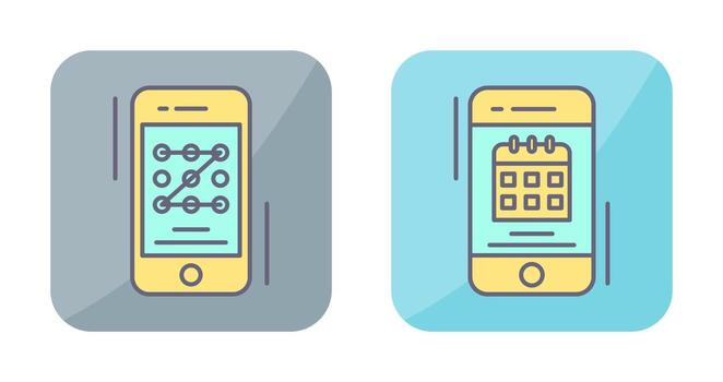 Pattern Code and Calendar Icon vector