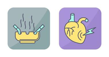 Heart Attack and hashtray Icon vector