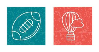 Hot Air Baloon and Football Icon vector