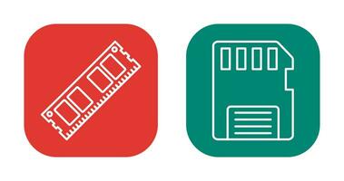 Ram and Memory Card Icon vector