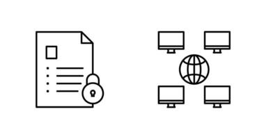 confidentiality and company network Icon vector