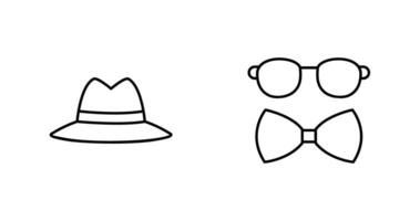 sombrero y hipster estilo icono vector